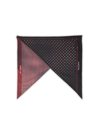 Maison Margiela Two-Tone Mirrored Pattern Silk Scarf