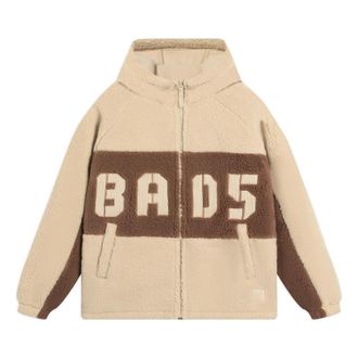 Li-Ning BadFive Logo Fleece Full Zip Jacket Creamy Brown AFDSA69-1