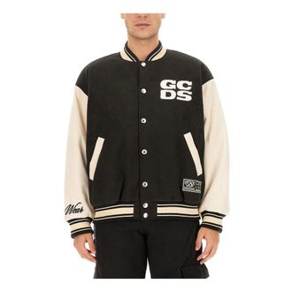 GCDS Bomber Jackets, male, Multicolor, Size: L Wirdo Varsity Bomber
