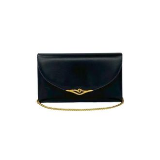 Cartier Pre-owned Clutches, female, Blue, Size: ONE SIZE Pre-owned Leather Chain Mini Shoulder Bag