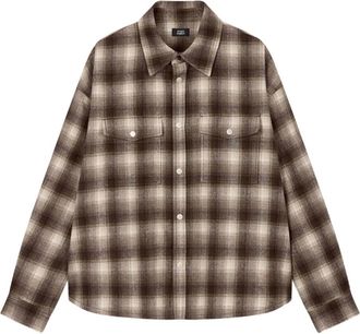 STUDIO TOMBOY Camicia a quadri - Marrone