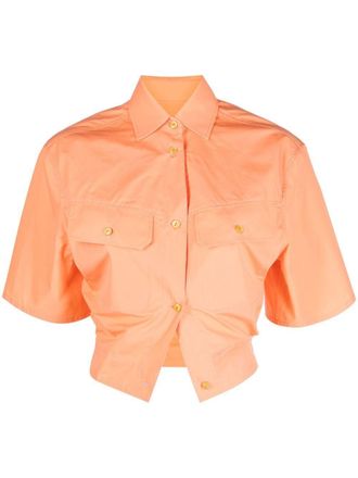 Off-white Camicia crop Toybox - Arancione