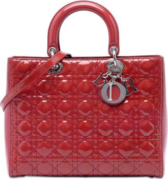 Dior Pre-owned Dior Large Patent Cannage Lady Dior Ladies 3YICER5SEFYG6WNS