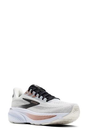 Brooks Ghost 17 Running Shoe in White/black/rose Gold at Nordstrom, Size 11