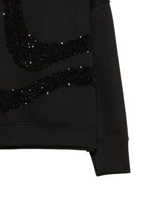 Emporio Armani Sequin-Embellished Sweatshirt - Black