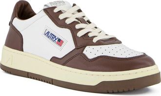 Autry Medalist Low Sneaker in Leat/leat Wht/chestnut at Nordstrom Rack, Size 10Us / 40Eu