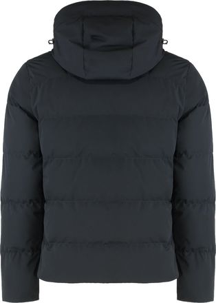 Paul & Shark Mens Hooded Short Down Jacket Black Polyester; Elastane Padded &