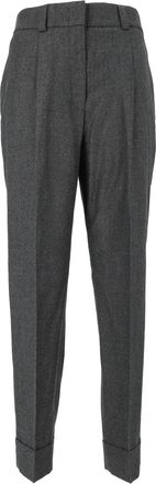 PESERICO Tailored High-Waisted Tapered Pants
