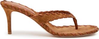 Gianvito Rossi Zaira 70 Woven Nappa and Suede Sandals - Brown - 41 (IT41 / UK8)