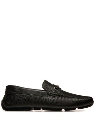 Bally Pilot Driver Ebano grained leather loafers - Black