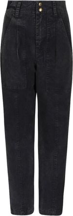 Isabel Marant Jeans met Plooien - Dames - Loose Fit Jeans - Zwart - XS - Katoen - Jeans
