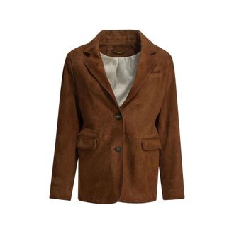Golden Goose Suede Single-breasted Blazer
