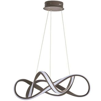Loops LED Ceiling Pendant Light 44W Warm White 630mm Brown Loop Feature Strip Lamp