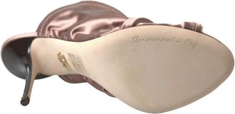 Dolce & Gabbana Womens Slingback Stiletto Brown Nylon Elastane Acetate