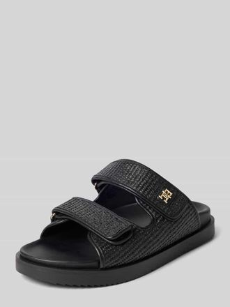 Tommy Hilfiger Pantoletten mit Klettverschluss in Black, Gr&ouml;&szlig;e 40