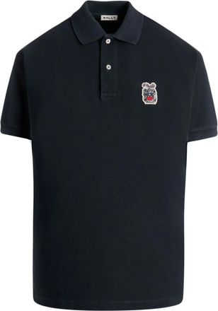 Bally crest logo polo shirt - Blue