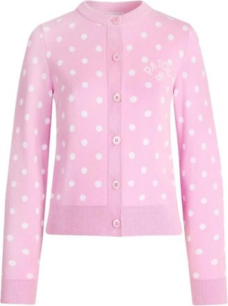 Patou Polka Dot Cardigan - Dames - Vesten - Roze - M - Katoen - Truien & Vesten