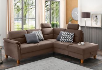 HOME AFFAIRE Ecksofa »Palmera L-Form, B: 236 cm« optional Bettfunktion & Bettkasten, Federkern