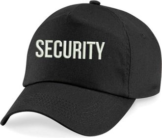 Generic Embroidered Security Orignal 5-Panel Baseball Cap, Security Ofiicer Uniform Workwear Unisex Hat (Black)