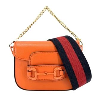 Gucci Pre-owned Vintage Shoulder Bag - Dames - Pre-owned - Oranje - Maat: ONE Size Leer