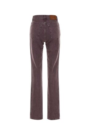 Chlo&eacute; High-Rise Straight-Leg Denim Jeans - Purple