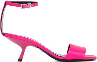 Sergio Rossi Satijnen Sandalen - Dames - Sandalen met hakken - Roze - 36 EU - Satijn - Schoenen