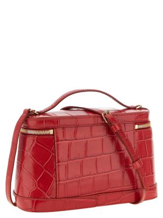 Jacquemus Le Petit Vanity Calfskin Leather Top Handle Bag - Red