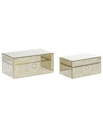 CosmoLiving by Cosmopolitan Cosmoliving By Cosmopolitan Set Of 2 Glam Boxes
