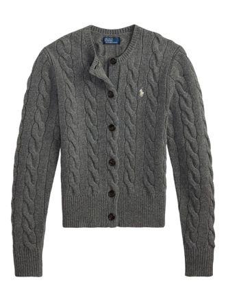 Ralph Lauren Sweater Cardigan Flannel Grey Heather