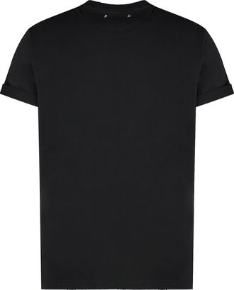 Golden Goose Mens Cotton Crew-Neck T-Shirt Black T-Shirts And Polos