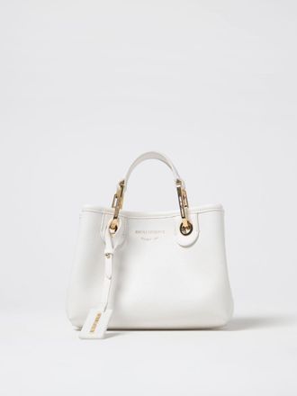 Bolso De Mano Emporio Armani - Nylon Acolchado Brillante - Blanco - Estilo Wet Look