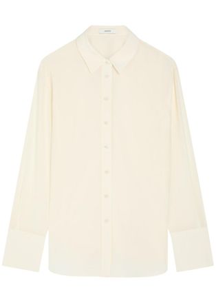 Joseph Joe Silk-crepe Shirt - Ivory - 44 (UK16 / XL)