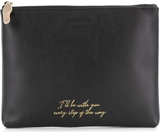 Tod's letter printed pouch - Black