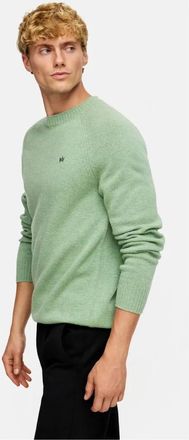 Kronstadt Larson Crew Neck Knit - Heren - Ronde hals truien - Groen - 2XL - Wol - Truien & Vesten