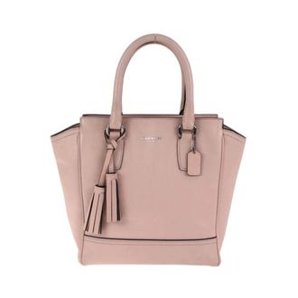 Coach Pre-owned Tote Bags, female, Pink, Size: ONE SIZE Pre-owned Elegant Leather Satchel Handbag with Tassel Accent for Everyday Use