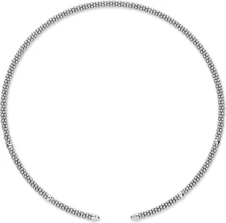 Lagos Signature Caviar Sterling Silver Necklace at Nordstrom, Size 16