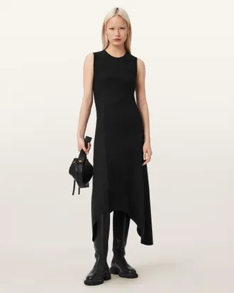 AllSaints Gia Slim Fit Maxi Dress