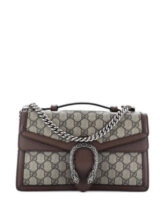 Gucci Dionysus Top Handle Chain Bag GG Coated Canvas Small satchel - Marrone