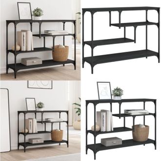 vidaXL Tavolino Consolle Nero 100x30x75 cm in Legno Multistrato - Tavolo da ingresso - Tavolo da soggiorno