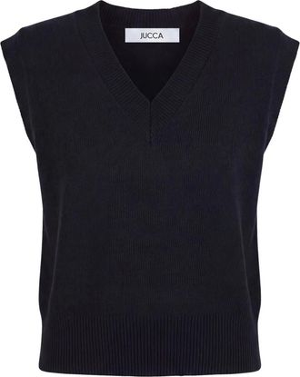 Jucca Gilet Scollo a V - - Knitwear - Donna - Nero - XS