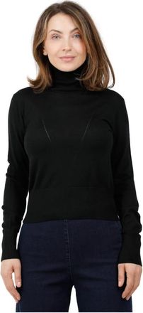 Alpha Studio Truien & Vesten, Dames, Zwart, M, Kasjmier, Fe-7857G Trui met col