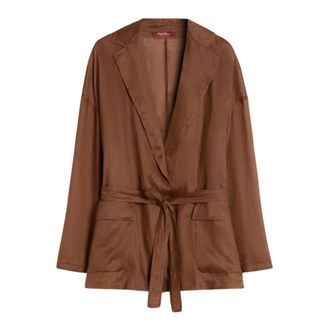 Max Mara Kimonos, female, Brown, Size: XS Rami&eacute; Belted Jacket
