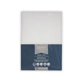 Lewis's Quilted Waterproof Mattress Protector - Double | TJ Hughes