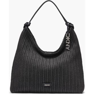 DKNY Paula Hobo in Black/silver at Nordstrom