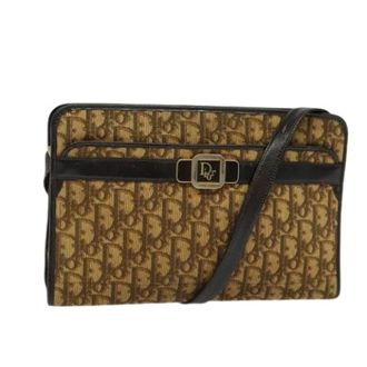 Dior Pre-owned Cross Body Bags, female, Beige, Size: ONE SIZE Pre-owned Trotter Canvas Shoulder Bag