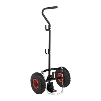 Relaxdays Relaxdays Carrito Para Bombonas De Gas, 3 Y 5 Kg, Ruedas Neum&aacute;ticas, Acero, Negro Y Rojo