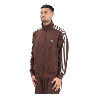 adidas Hoodies & sweatvesten, Heren, Bruin, XL, Polyester, Adicolor Classics Firebird Zip Sweatshirt