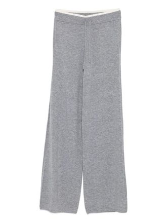 Pinko knitted drawstring trousers - women - Wool/Cashmere - S - Grey