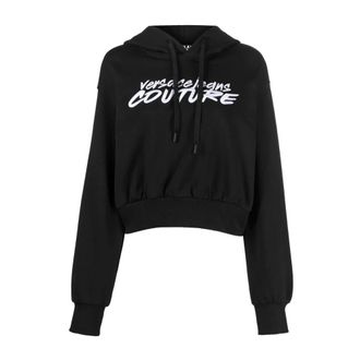 Versace Jeans Couture Hoodies - Dames - Hoodies - Zwart - S - Katoen - Hoodies & sweatvesten