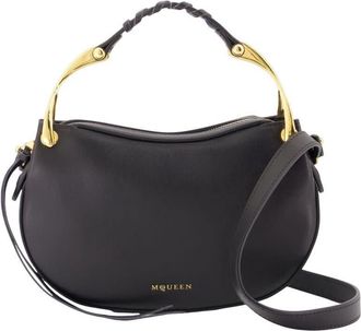 Alexander McQueen Wishbone Shoulder Bag Black